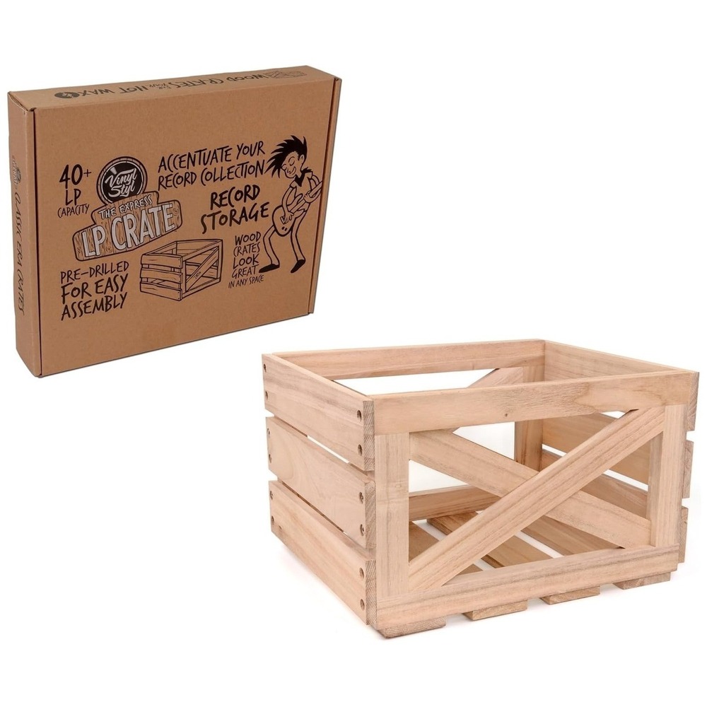 Vinyl Styl Express LP Crate 40 Cap Wood - Vinyl Accessories